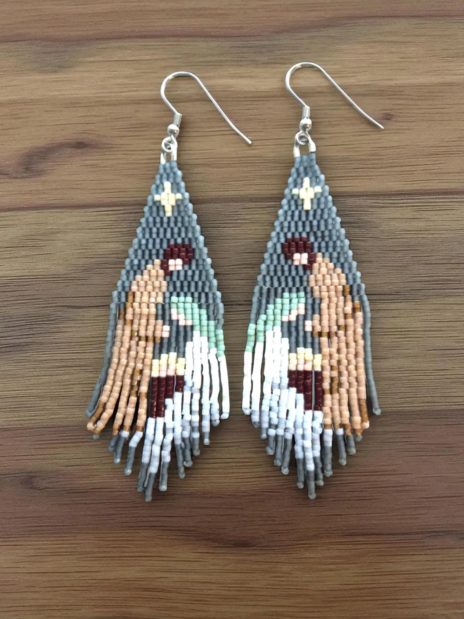 Holy Family Nativity Fringe Earring