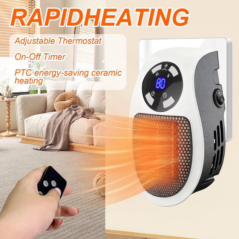 🔥Wall Outlet Space Heater with LED Display