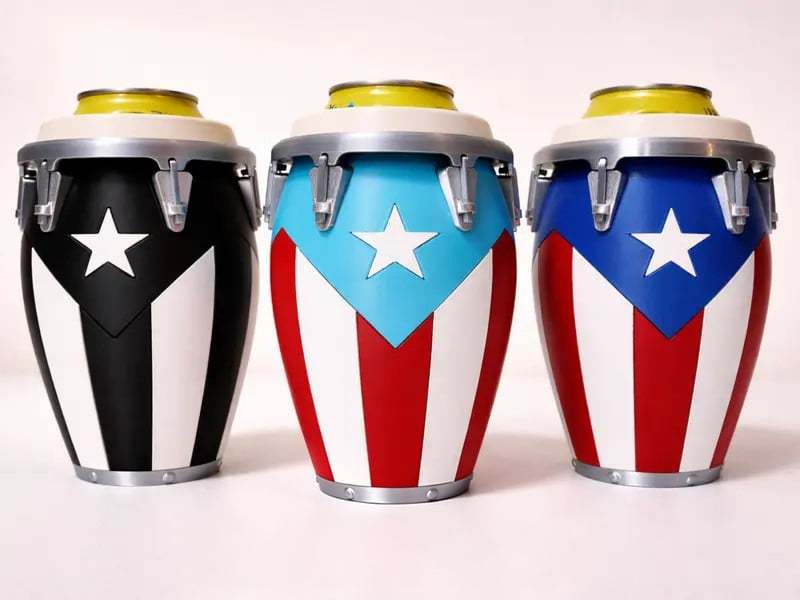 🪘 Conga-Style Can Holder – Celebrate Caribbean Pride, One Sip at a Time