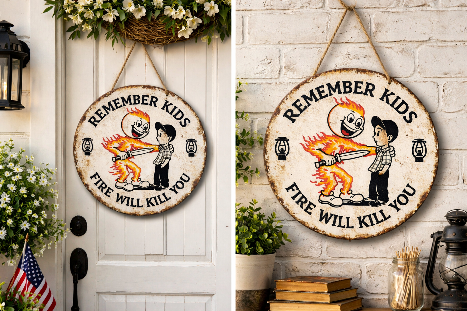 Vintage Dark Humor Garden Metal Sign 🔥