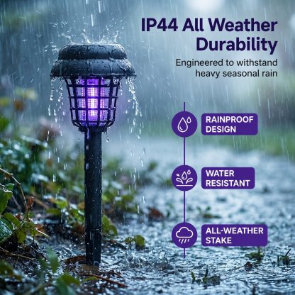 🔥 Last Day 50% OFF – 💜💛2-in-1 Solar Mosquito Zapper & Pathway Light 🦟🚫🌙Waterproof & Weather-Resistant