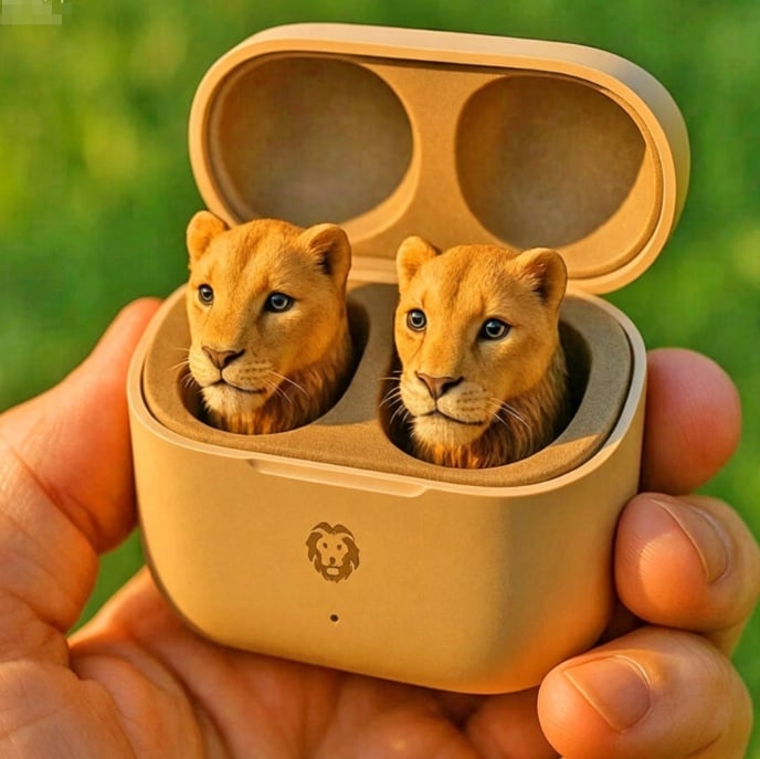 -3D Stereo Animal Design | Wireless Earphones with Cartoon Charging Case