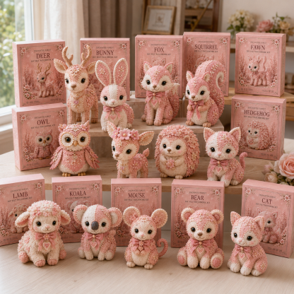 💗Pink Woodland Friends DIY Felt Sewing Kit – Make Your Own Cute Animal