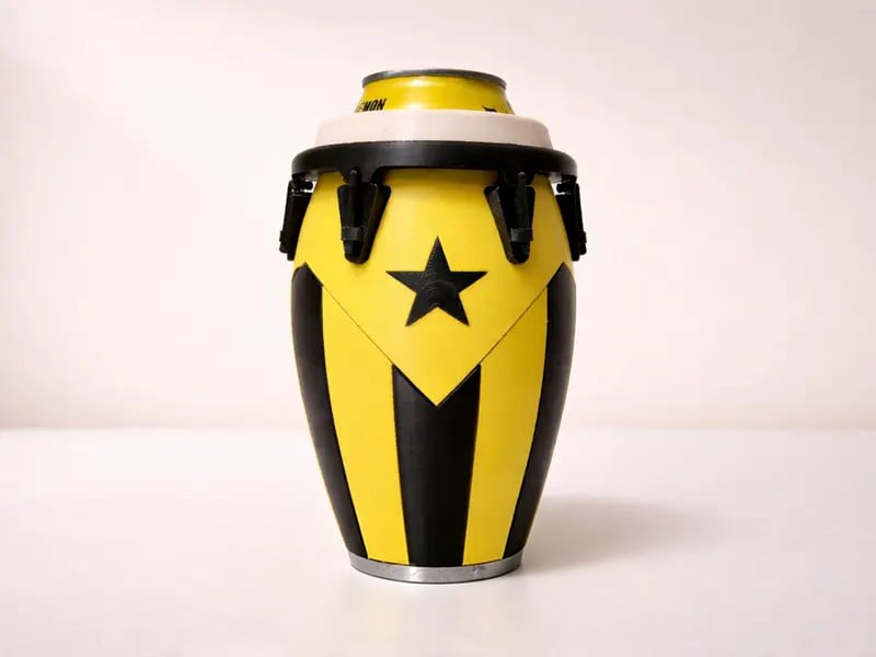 🪘 Conga-Style Can Holder – Celebrate Caribbean Pride, One Sip at a Time
