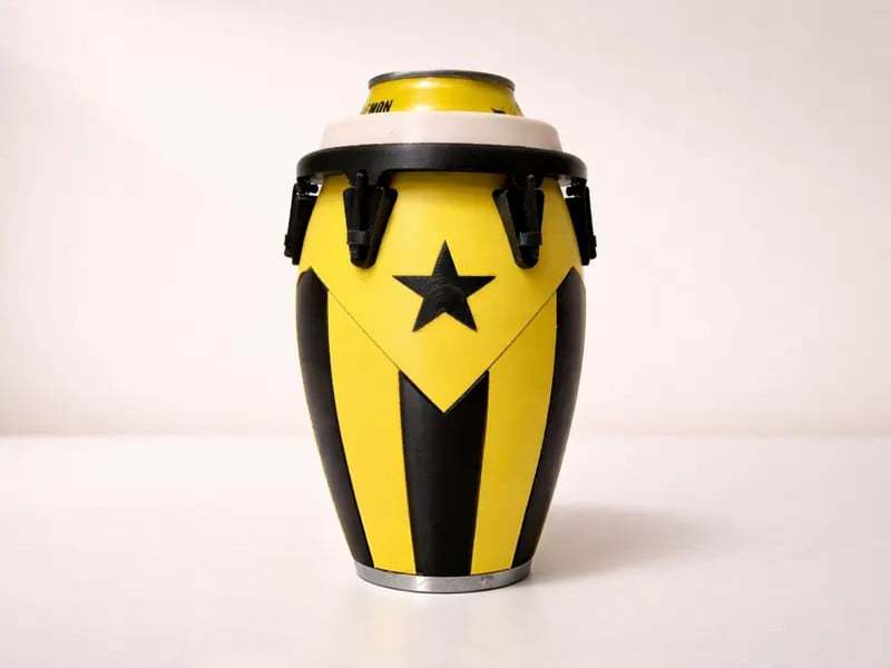 🪘 Conga-Style Can Holder – Celebrate Caribbean Pride, One Sip at a Time