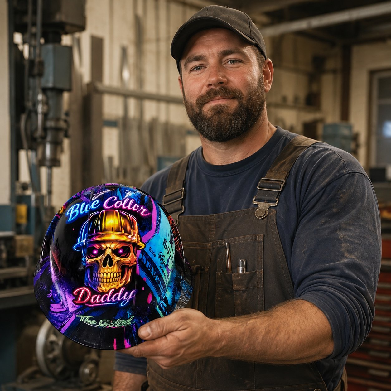 👷‍♂️🔥 Blue Collar Daddy Hydro-Dipped Hard Hat