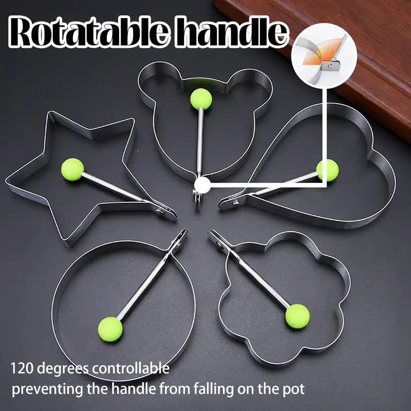 5 Counts Set Fried Egg Rings Molds, Multifunctional Breakfast Tool