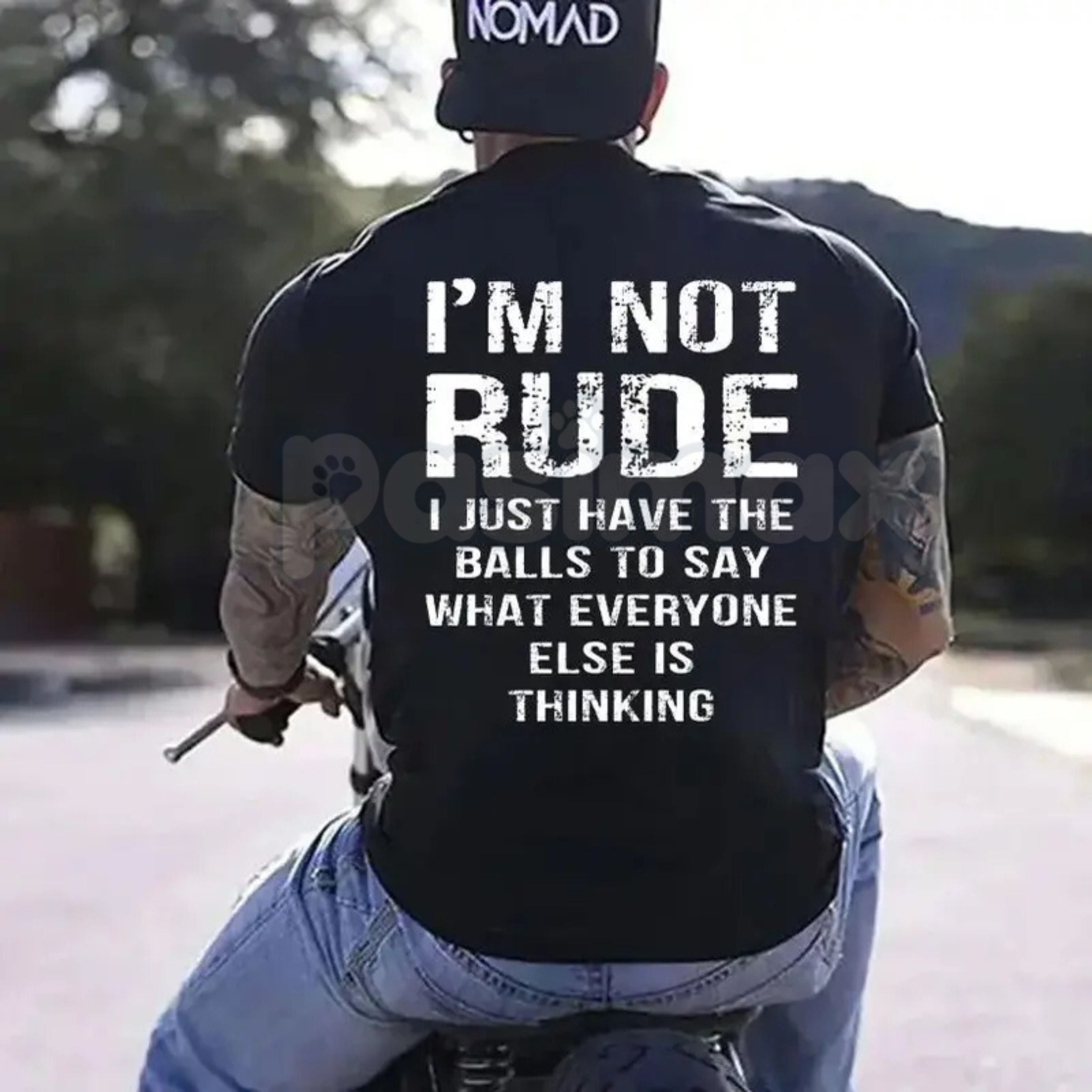 I'm Not Rude Funny Men's T-Shirt – Sarcastic Truth-Teller Graphic Tee, Premium 100% Cotton Bold Statement Top, Soft Lived-In Heavyweight No-Filter Shirt, Made in USA