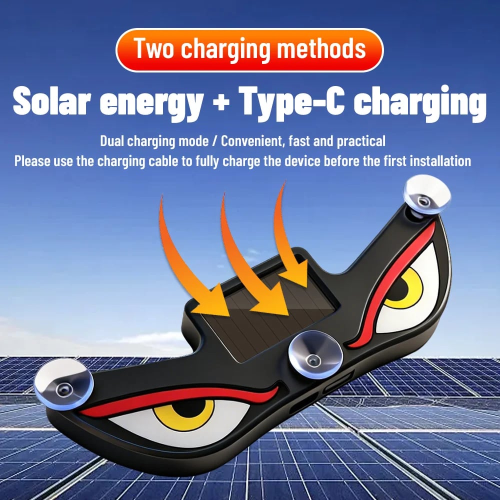 🔥Last Day 49% OFF - 🚗Solar Demon Eye LED Car Window Light（ BUY 2  FREE SHIPPING)