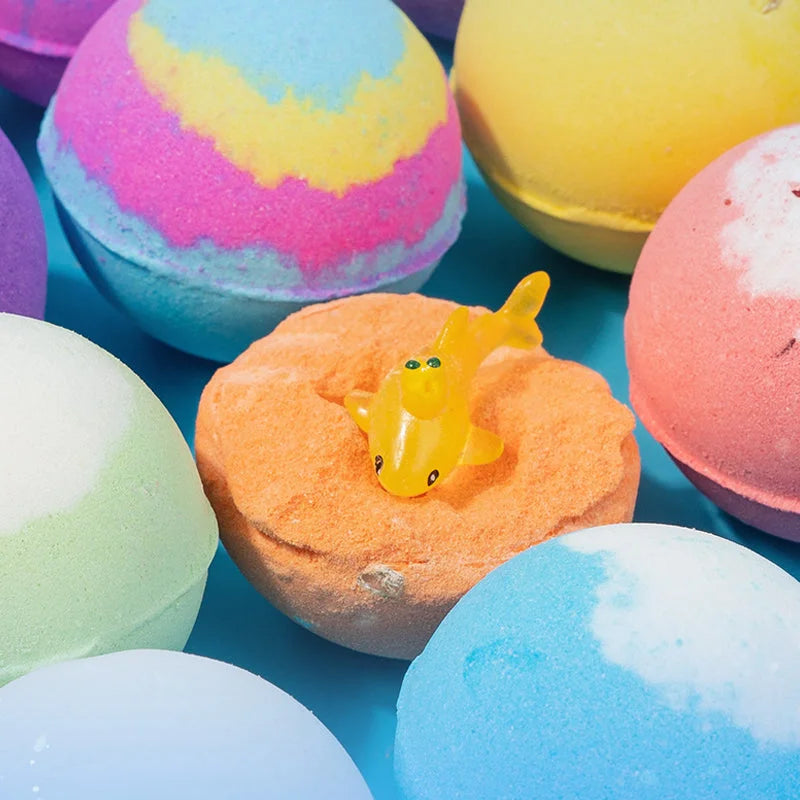 🔥🛁 Natural Bath Bombs for Kids with Mega Bubbles & Surprise Inside 🥚✨12 pcs[1 Box]
