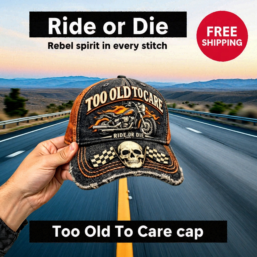 🏆Flash Sale 60% OFF - ❤️Too Old to Care Motorcycle Cap🎁