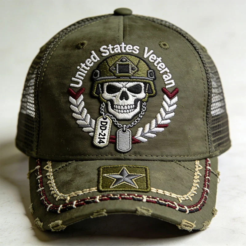Veteran Old Club Lifetime Member Print Casual Hat