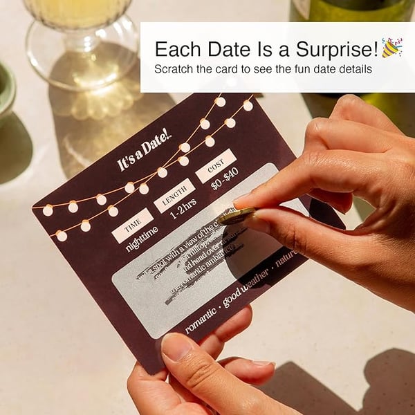 🎉No More Date Dilemmas! Scratch-Off Card Blind Box, Freshness Every Week💌