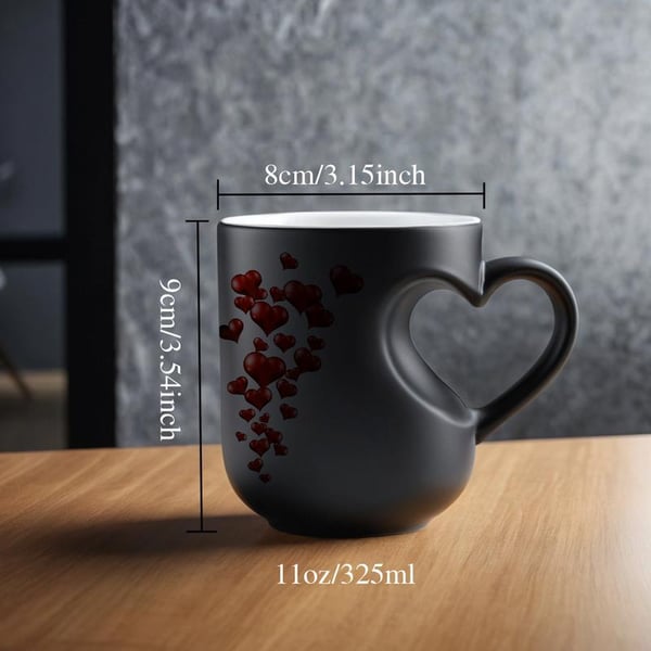 🔥Last Day 49% OFF💖Heart-Shaped Color Changing Magic Ceramic Mug