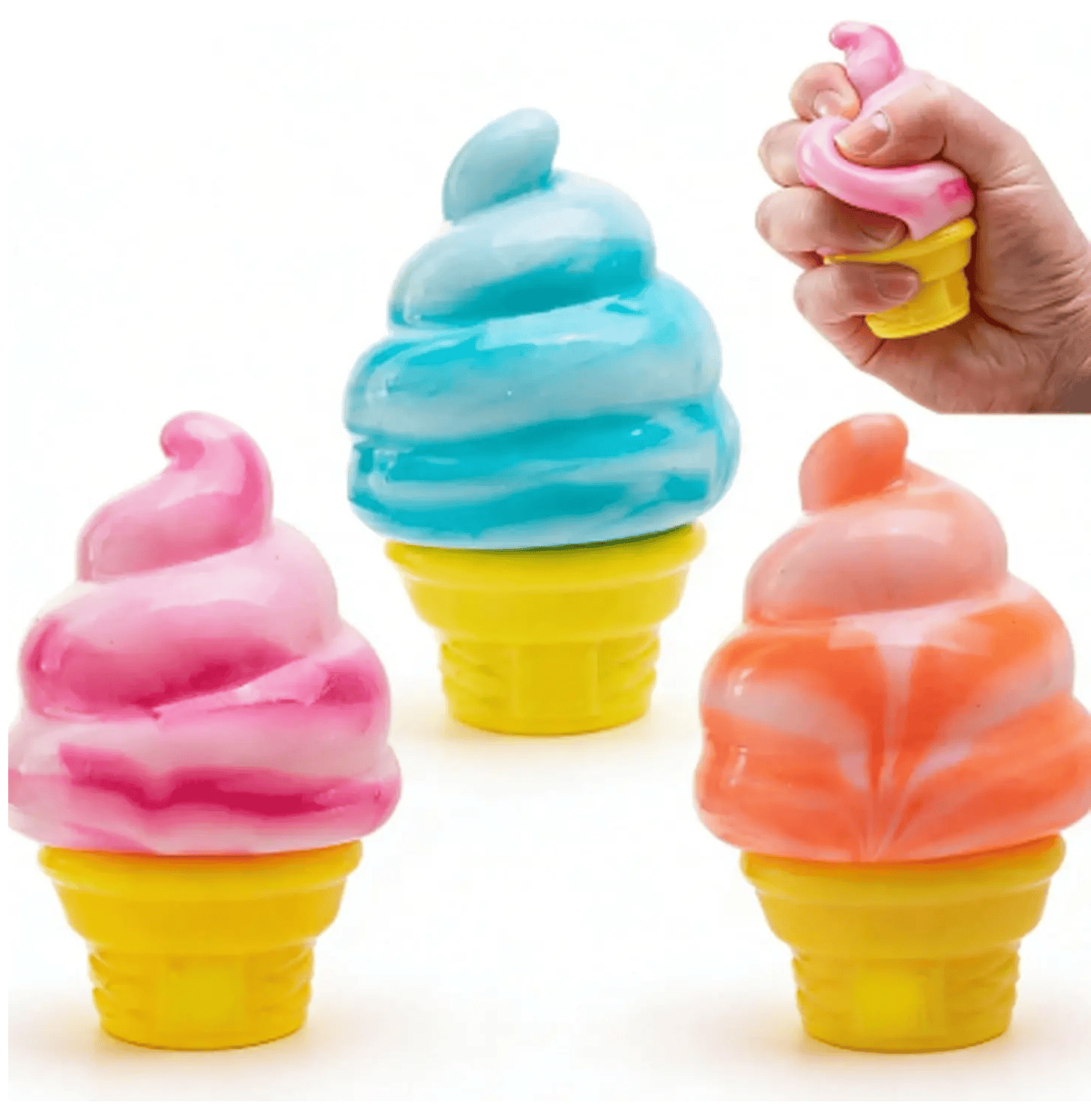 Ice Cream Squeeze Squishy, Ice Cream Squishy, Slow Rise Sensory Fidget Toy, Easter Basket Stuffers Party Favors🍦 - A-1