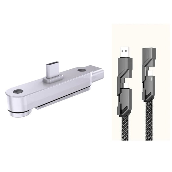 🔥Fast Charging Adapter with 360° Foldable Phone Stand🔥 - Orange / 🔥With Charging Cable / BUY 1