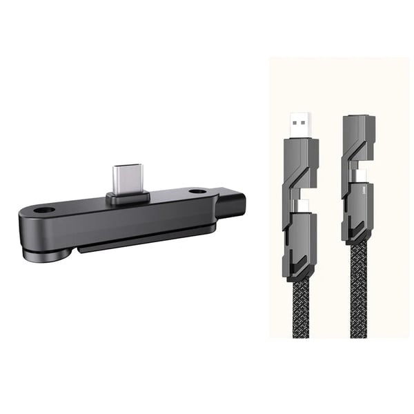 🔥Fast Charging Adapter with 360° Foldable Phone Stand🔥 - Orange / 🔥With Charging Cable / BUY 1