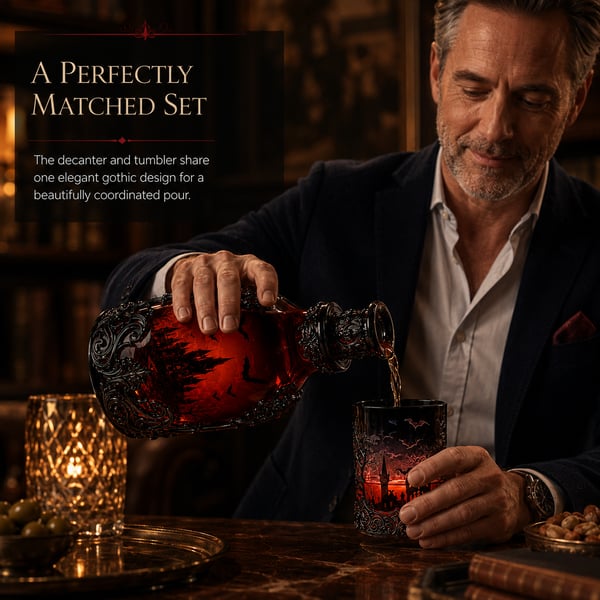🔥Last Day 49% OFF - 🦇🍺Gothic Vampire Castle Whisky Decanter & Tumbler(📦Buy 2 Free Shipping) - 🎁🍺Bottle + Glass Set(Save $10 & Free Shipping)