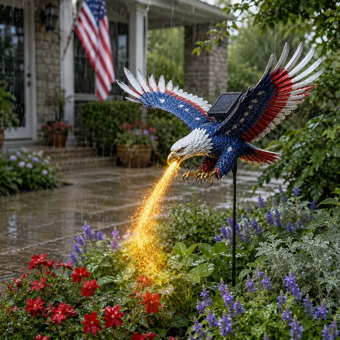 🔥Buy 2 Get 20% OFF🔥🦅 Anniversary Special – Eagle of Freedom Solar Garden Light