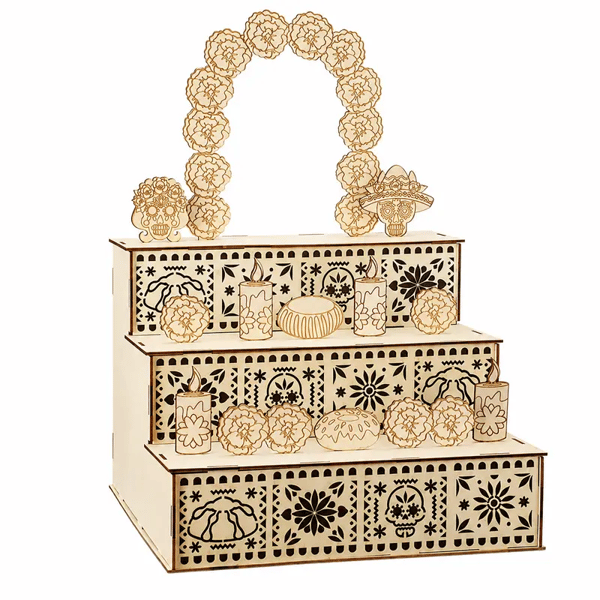 🔥Last Day 49% OFF - 🎃🏵️Day of the Dead Wooden Altar Display Set | 💕Death is not the end of life, forgetting is(📦Buy 2 Free Shipping)