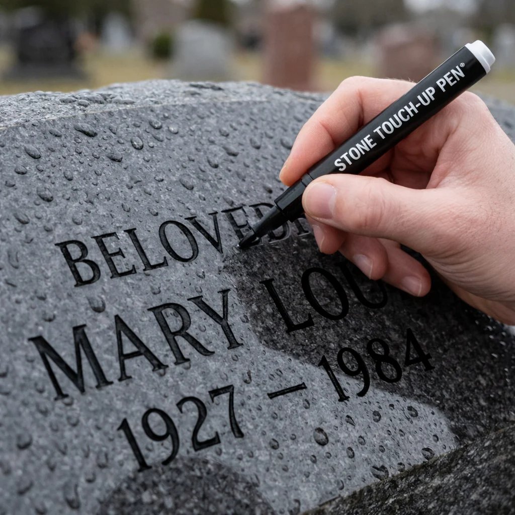 Golden Tombstone Marker Pen for Restoring Faded Grave Inscriptions - Gold / 1 Pack