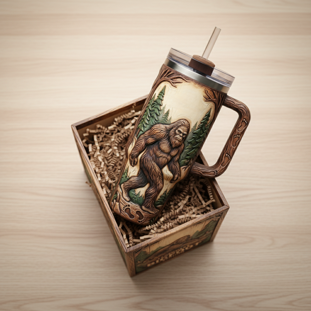 🌲✨ "Secret of the Woods" Limited Series: Touch the Legend of the Wild Tumbler