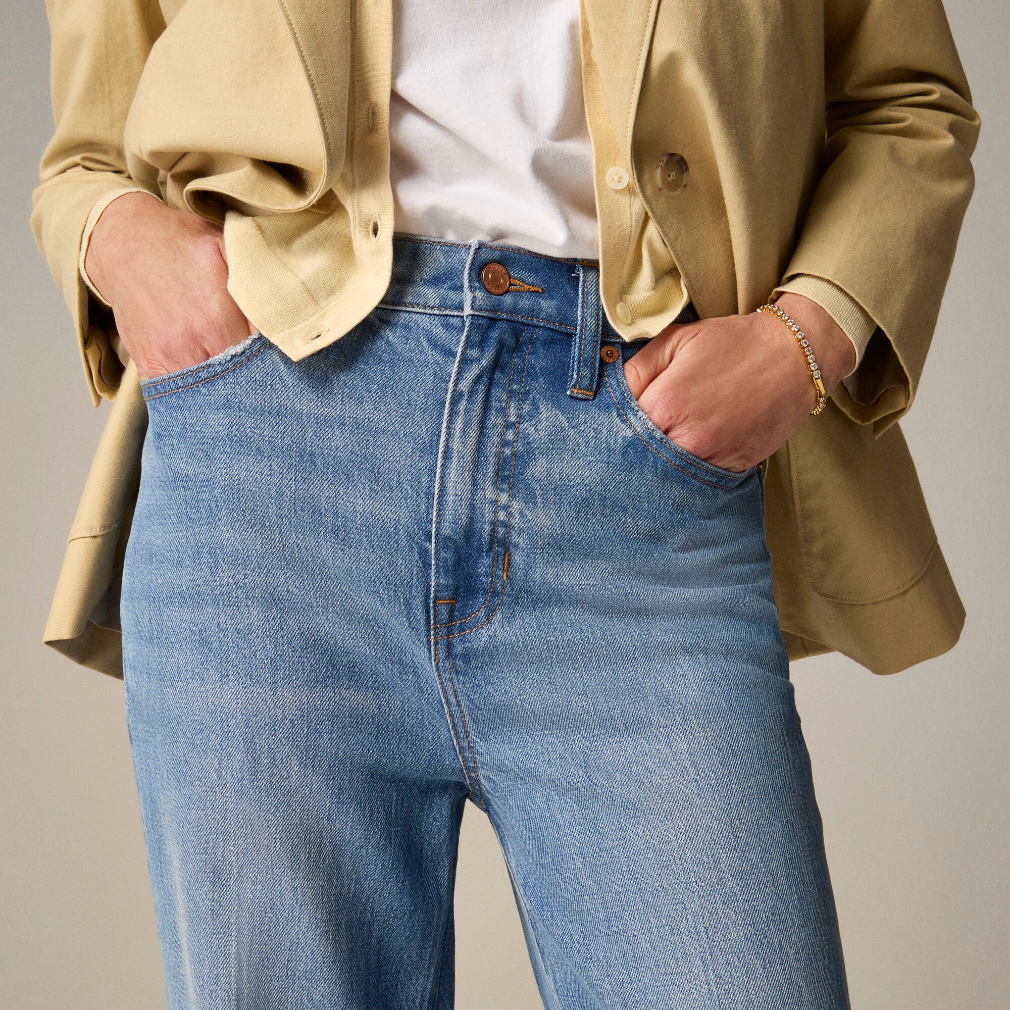 Wide Leg Denim Trouser (Buy 2 Free Shipping)