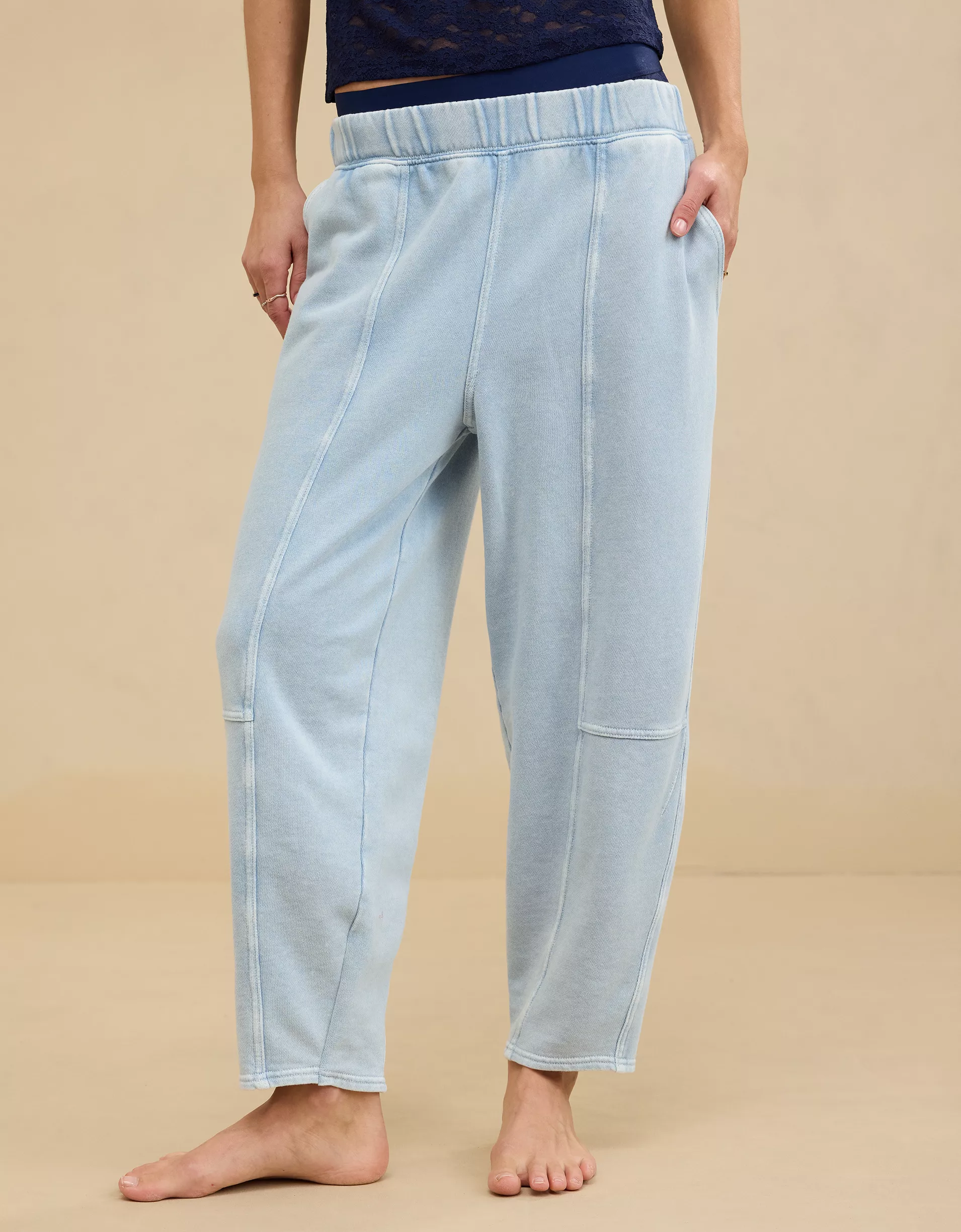 Seams Right Barrel Leg Sweatpant (Buy 2 Free Shipping)