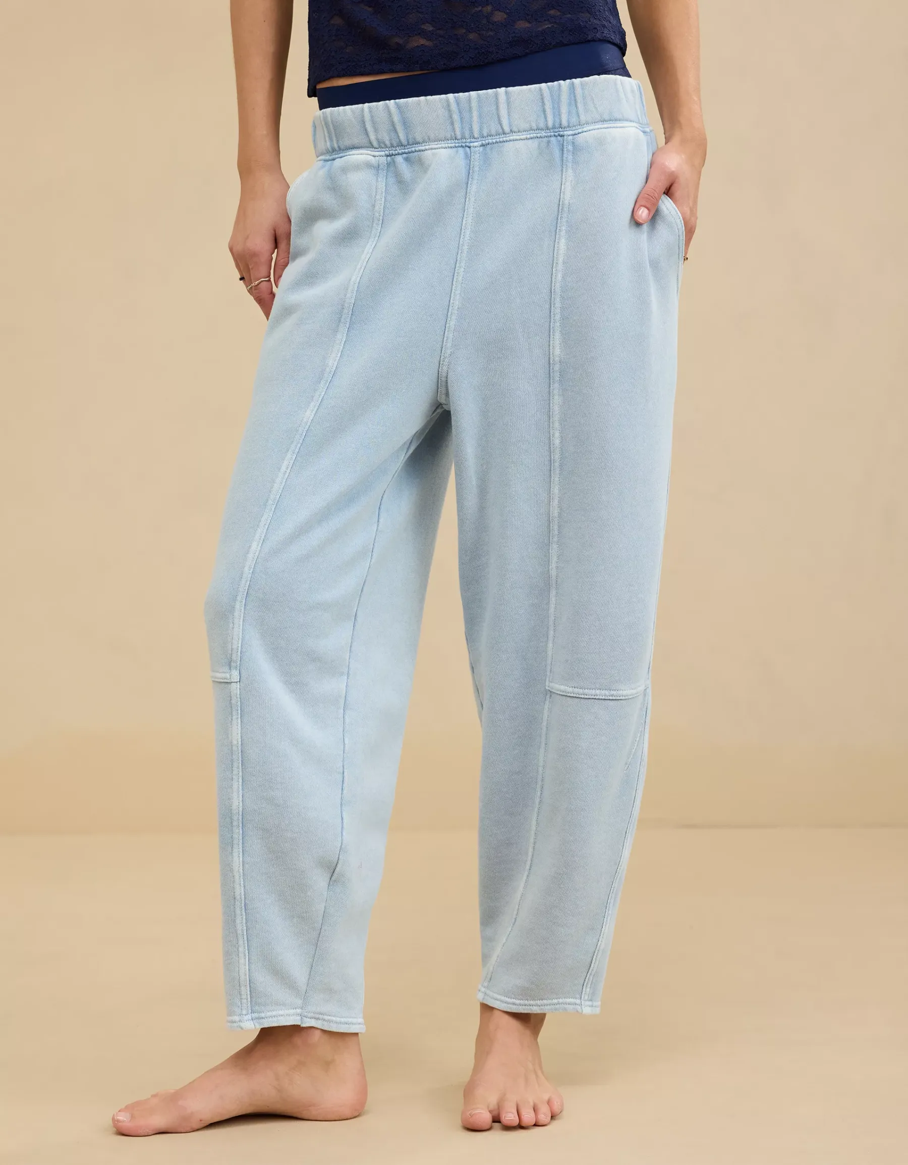 Seams Right Barrel Leg Sweatpant (Buy 2 Free Shipping)