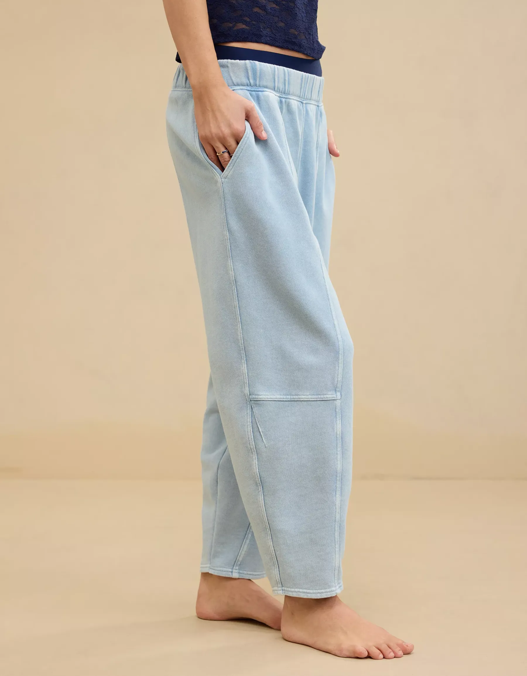 Seams Right Barrel Leg Sweatpant (Buy 2 Free Shipping)