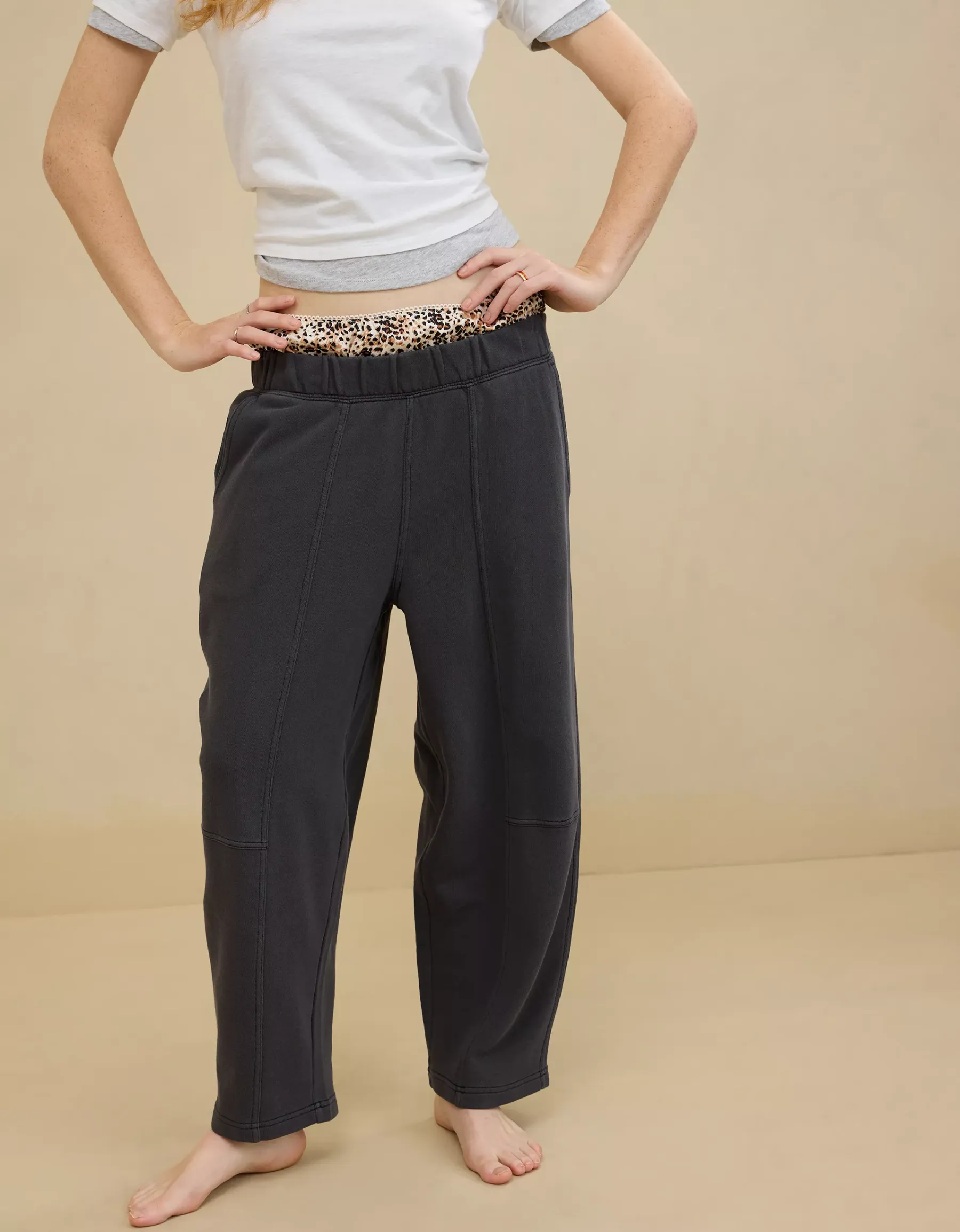 Seams Right Barrel Leg Sweatpant (Buy 2 Free Shipping)