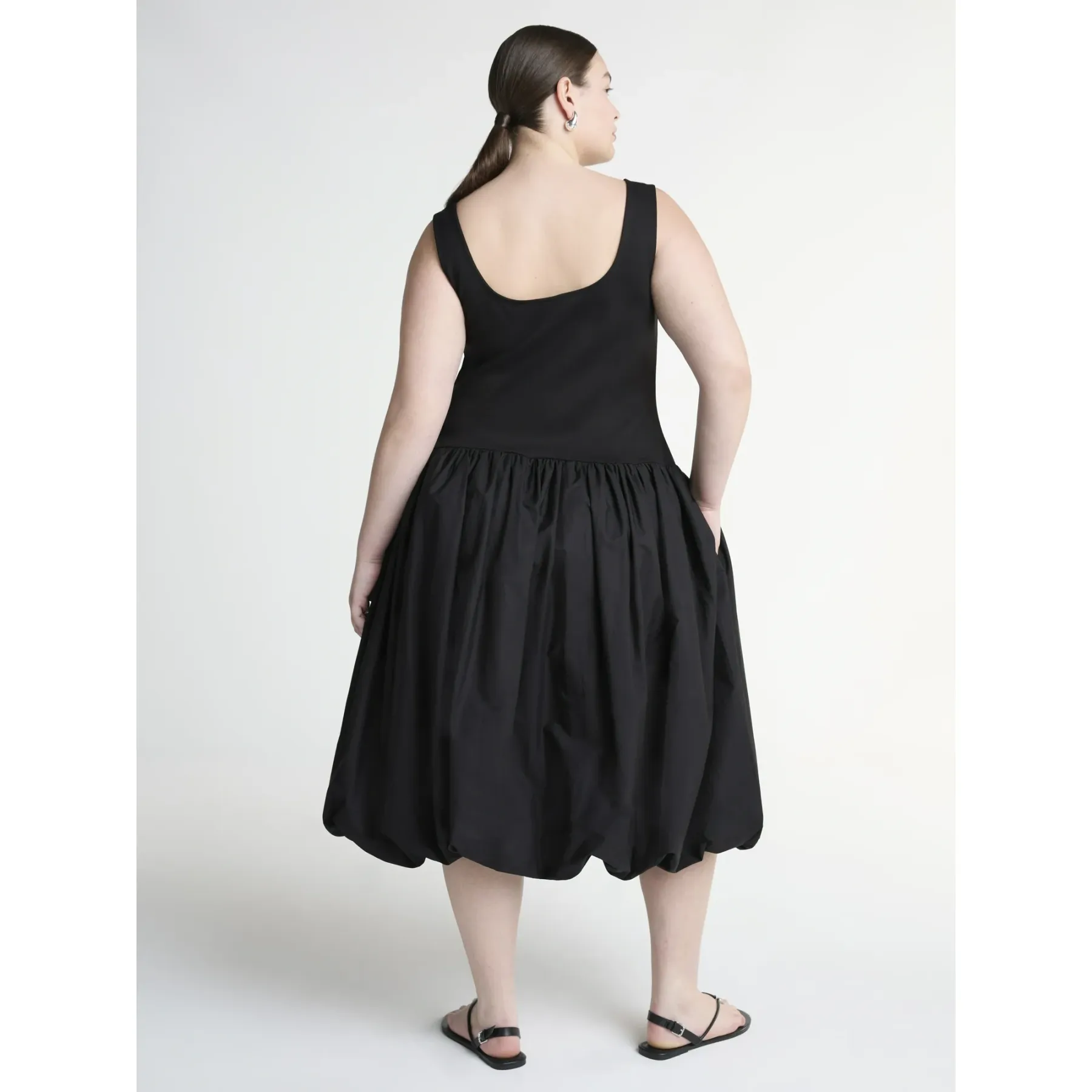 Plus Bubble Hem Midi Dress