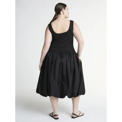 Plus Bubble Hem Midi Dress