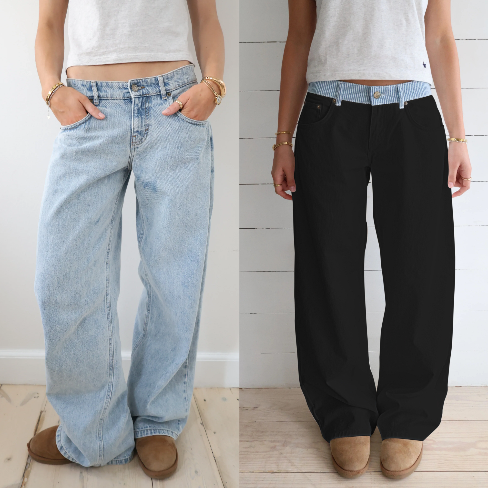 Jodie Adjustable Wide Leg Jeans (Buy 2 Free Shipping)