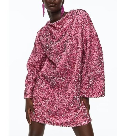 Sequined Tie-back Dress