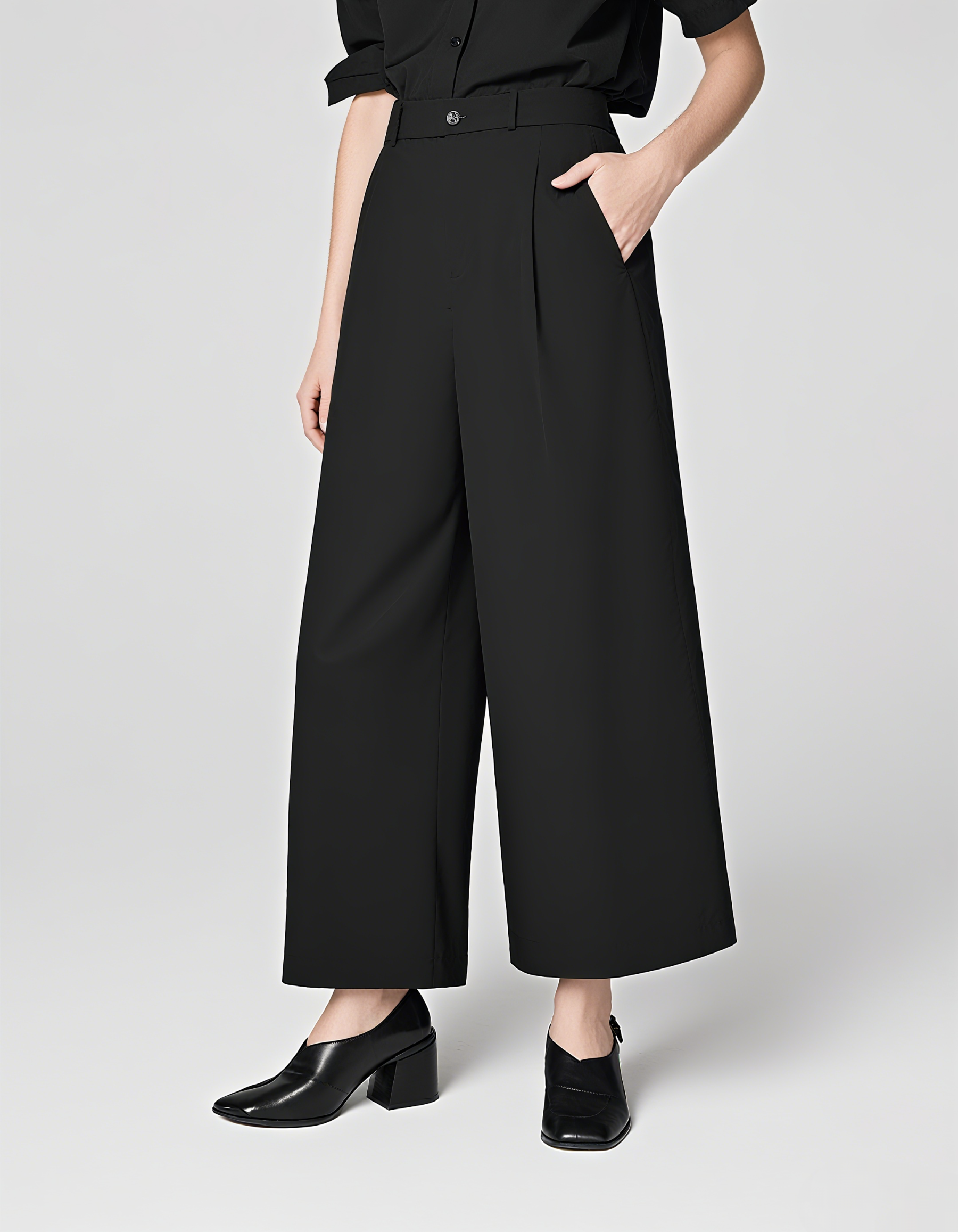 Tummy Control Stretch Twill Wide Leg Pant (Buy 2 Free Shipping)