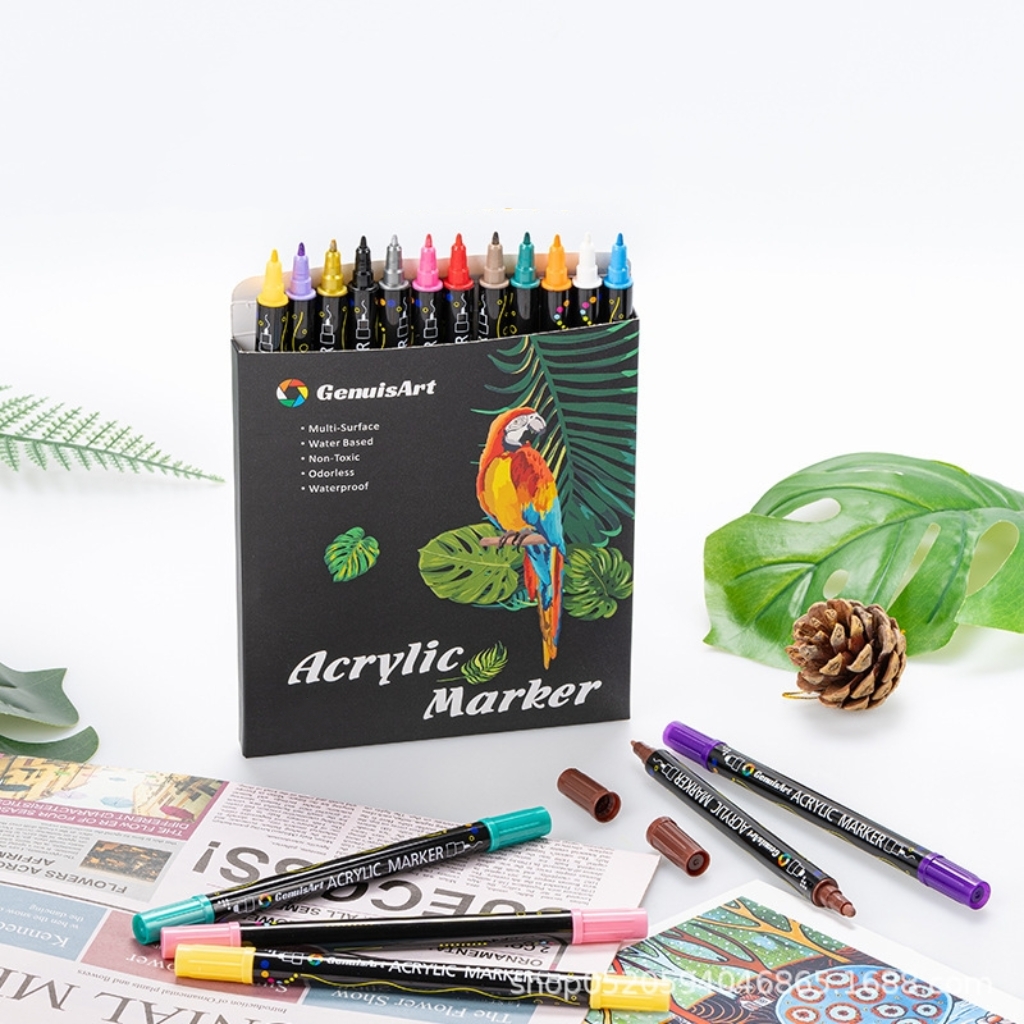 Dual-Tip Colorful Marker Pen Set (Buy 6 Free Shipping)