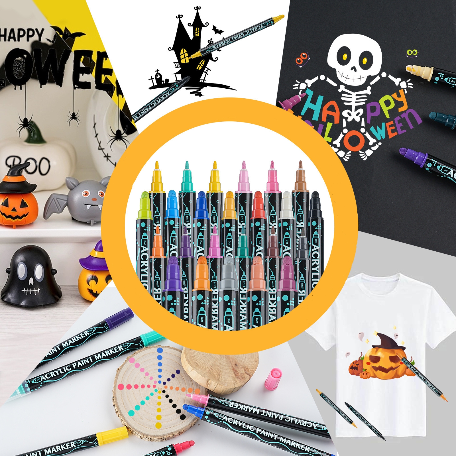 Dual-Tip Colorful Marker Pen Set (Buy 6 Free Shipping)