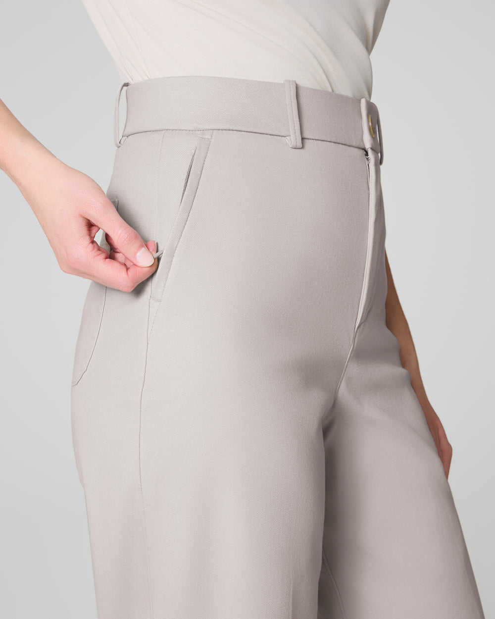 Tummy Control Stretch Twill Wide Leg Pant (Buy 2 Free Shipping)