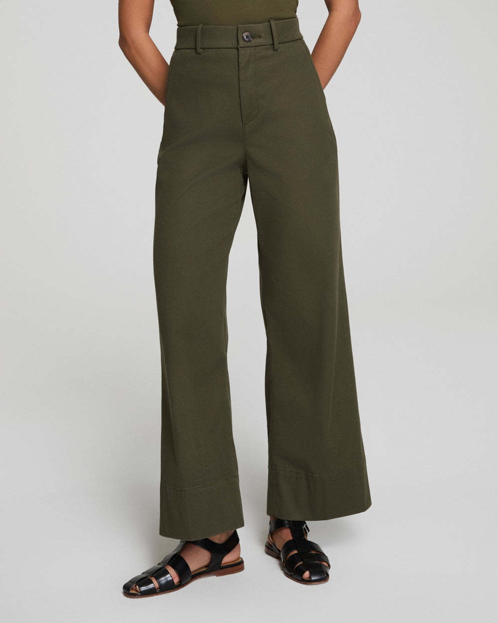 Tummy Control Stretch Twill Wide Leg Pant (Buy 2 Free Shipping)