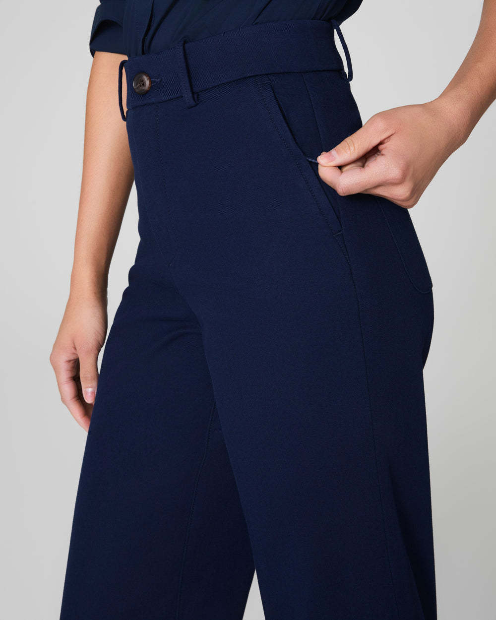Tummy Control Stretch Twill Wide Leg Pant (Buy 2 Free Shipping)