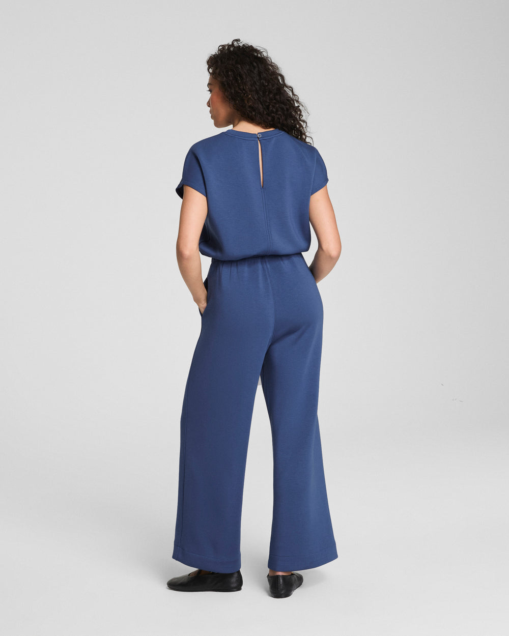 AirEssentials Cap Sleeve Cinched Jumpsuit (Buy 2 Free Shipping)