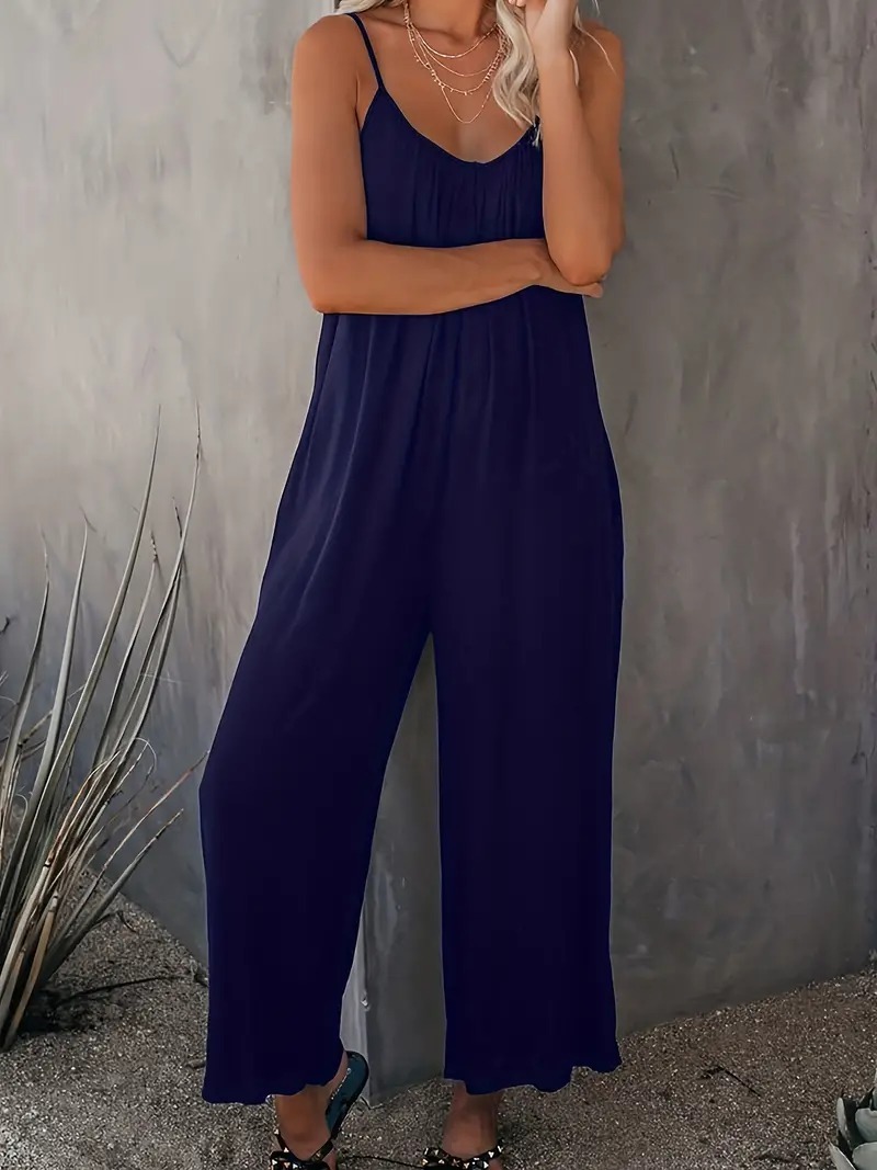 Boho Spaghetti Ruched Jumpsuit, Casual Sleeveless Long Length Wide Leg Jumpsuit, Women's Clothing 55,169 reviews 4.6 All reviews are from verified purchases Item reviews (10,683) Provider reviews (55,169) Top 1% rated in Women's Jumpsuits Small 2 % True