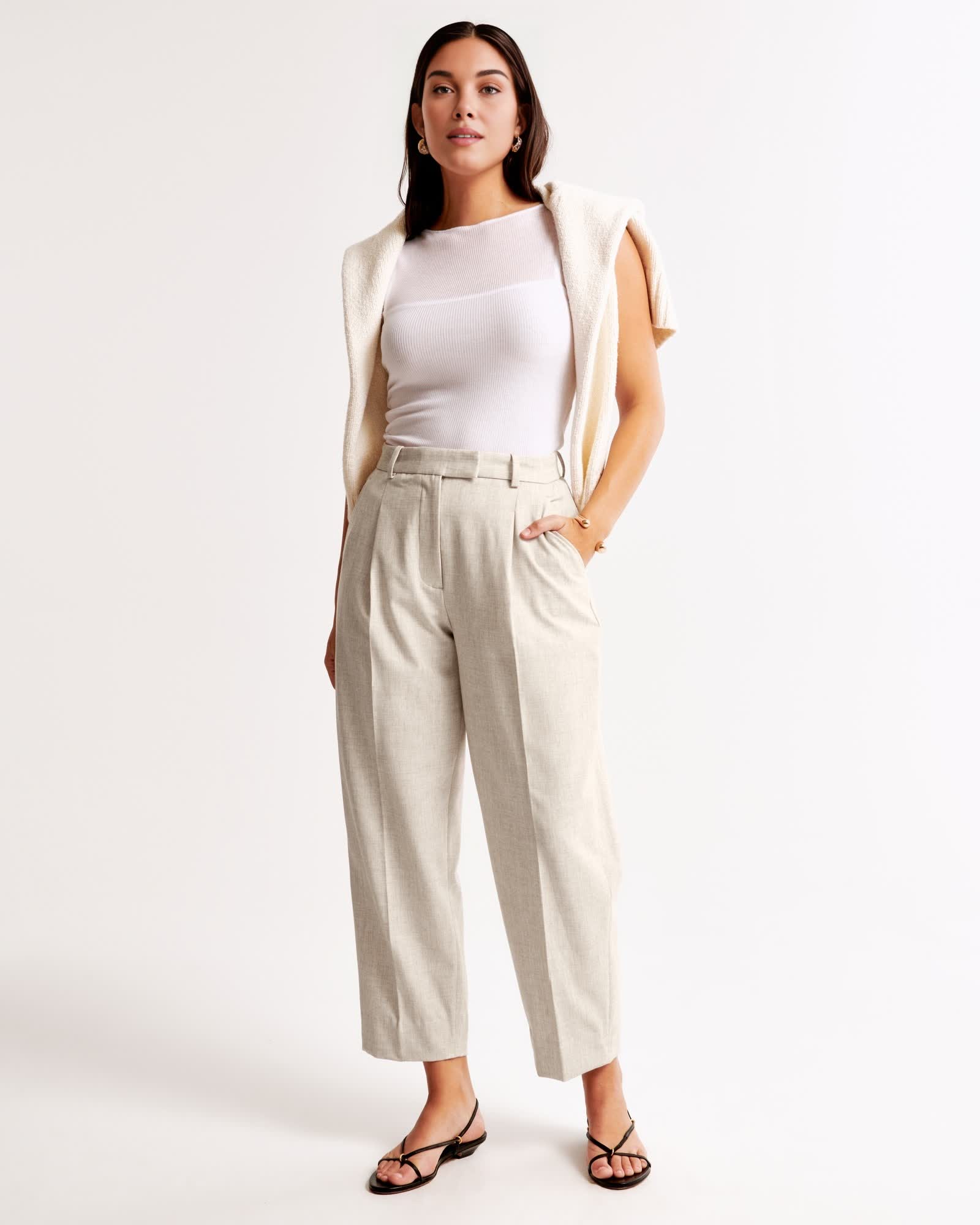 Ankle Grazing Tapered Tailored Pant (Buy 2 Free Shipping)