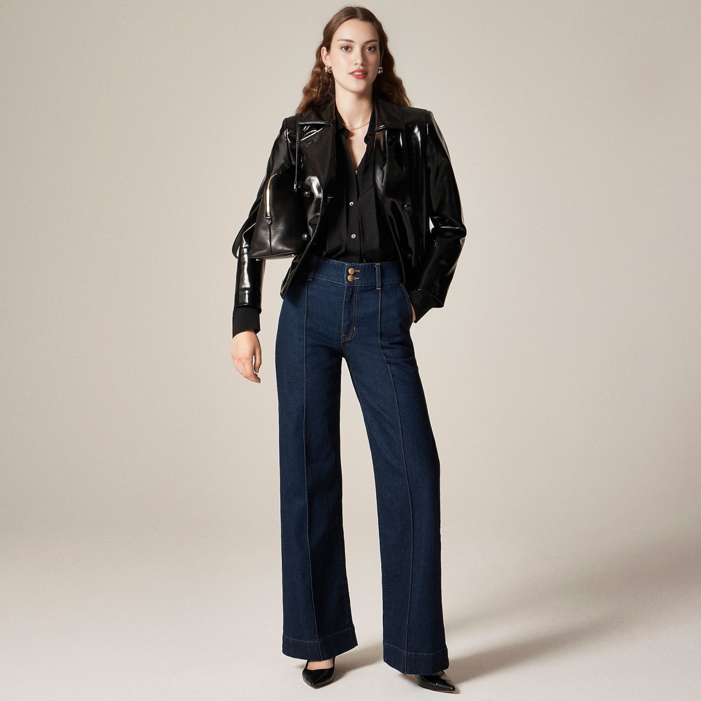 Stacked Buttons Trouser Jean