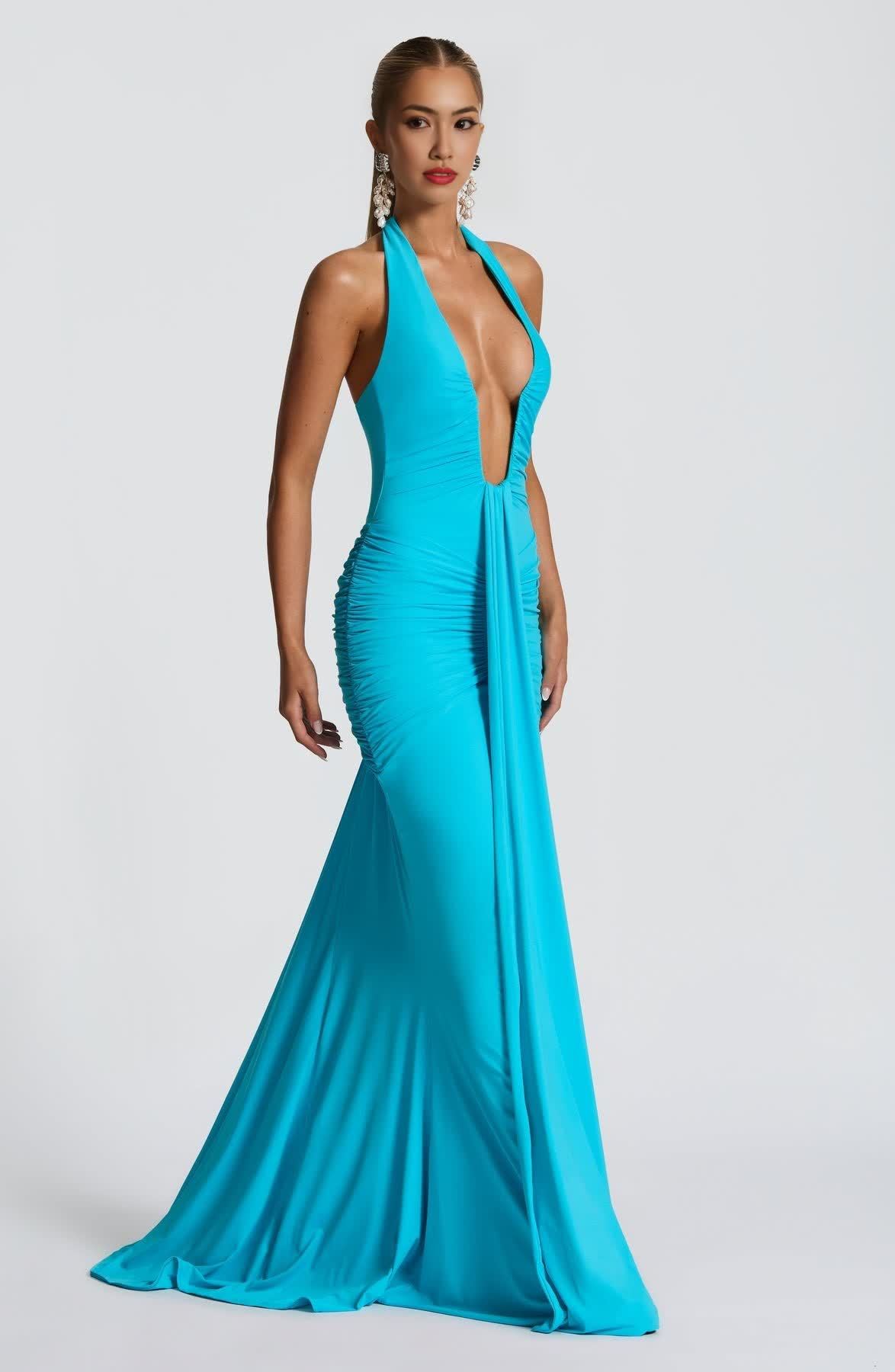 Rosetta Deep V Neck Maxi Dress (Buy 2 Free Shipping)