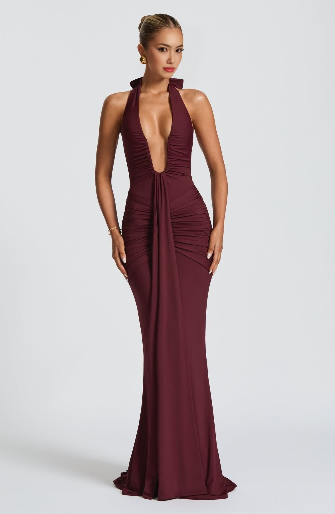 Rosetta Deep V Neck Maxi Dress (Buy 2 Free Shipping)