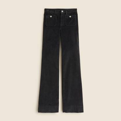Wide Leg Velvet Sailor Trouser (Buy 2 Free Shipping)