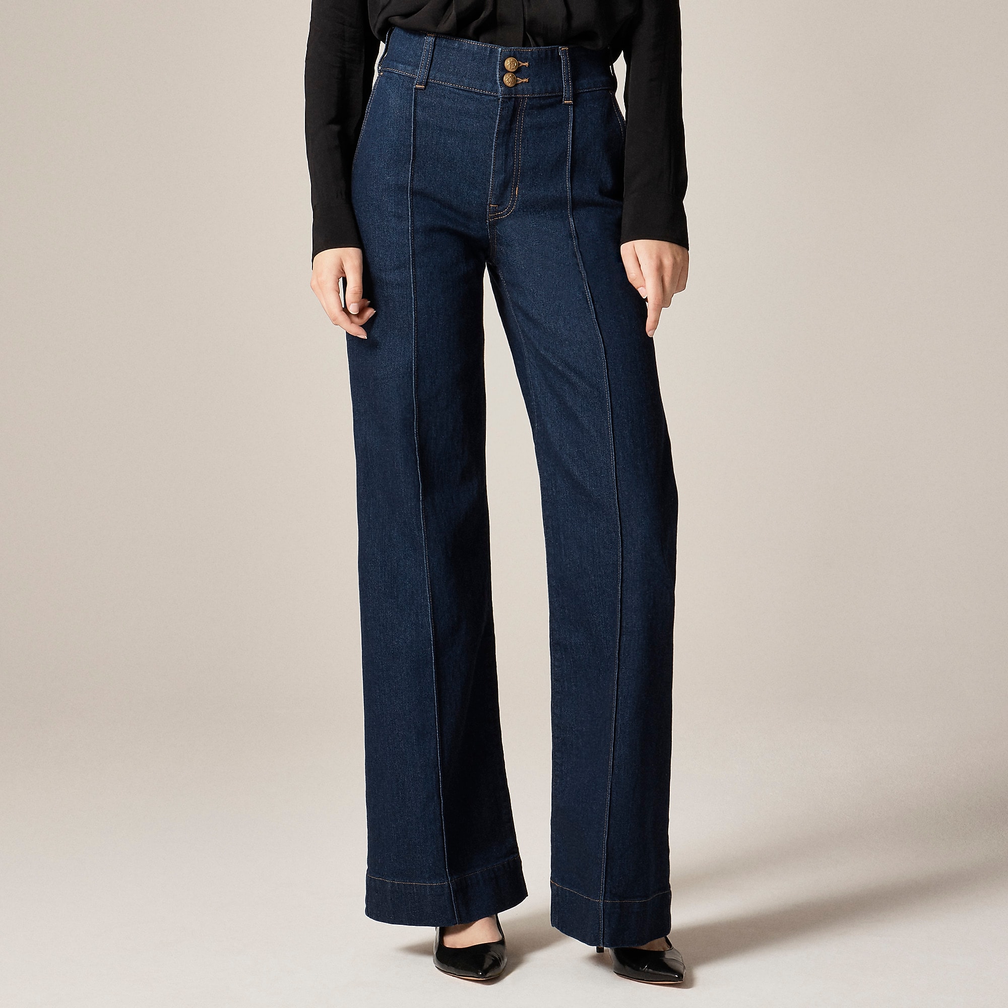 Stacked Buttons Trouser Jean