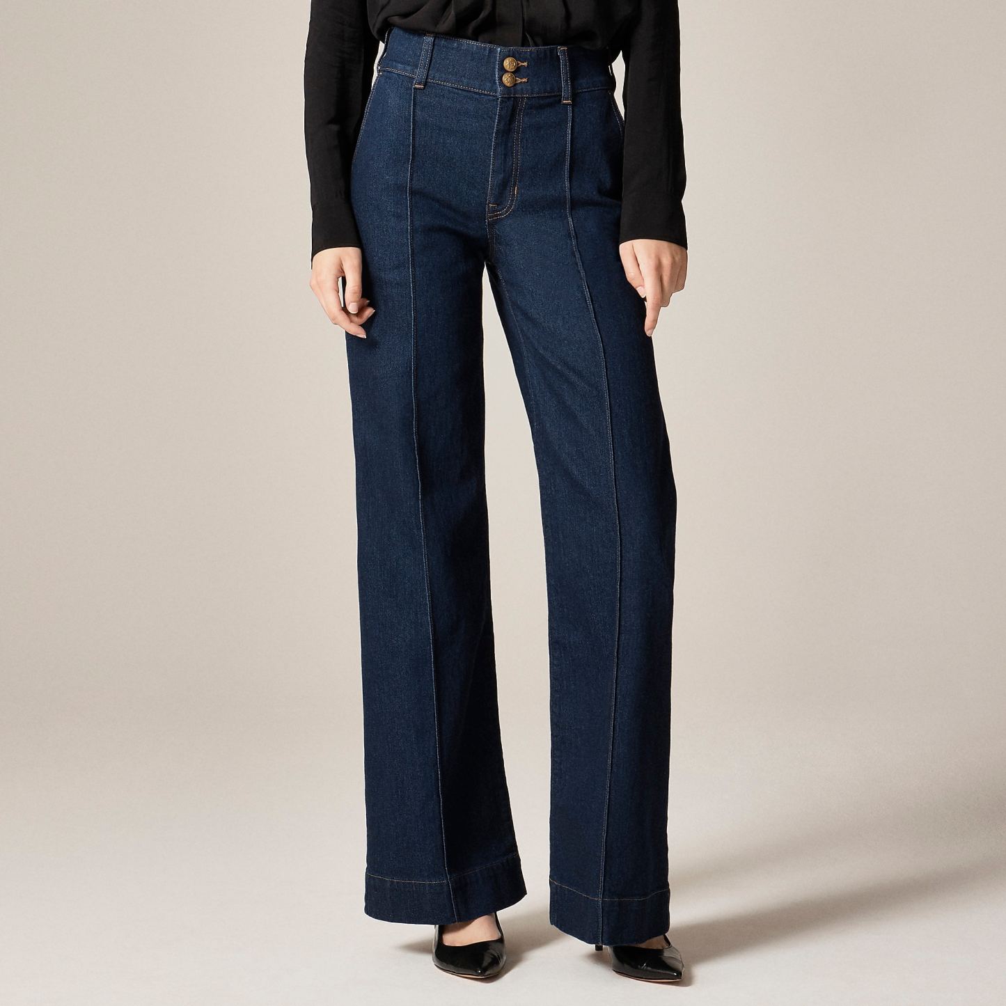 Stacked Buttons Trouser Jean